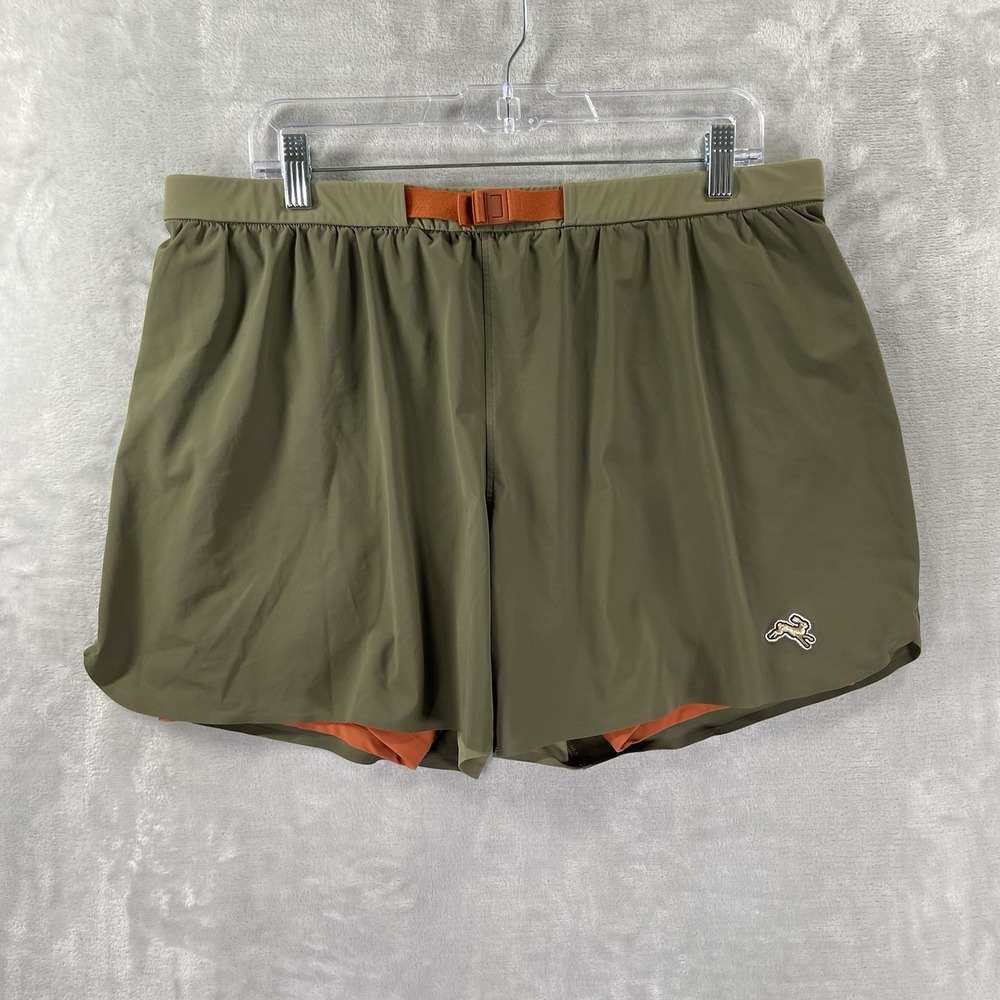 Tracksmith Shorts mens XL Off-Roads Trail Running Lined 5" Inseam Athletic Green